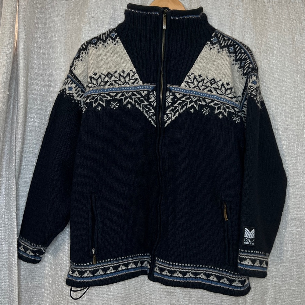 DALE NORWAY Women’s New Wool Black Full Zip Wind-stopper Jacket Size M